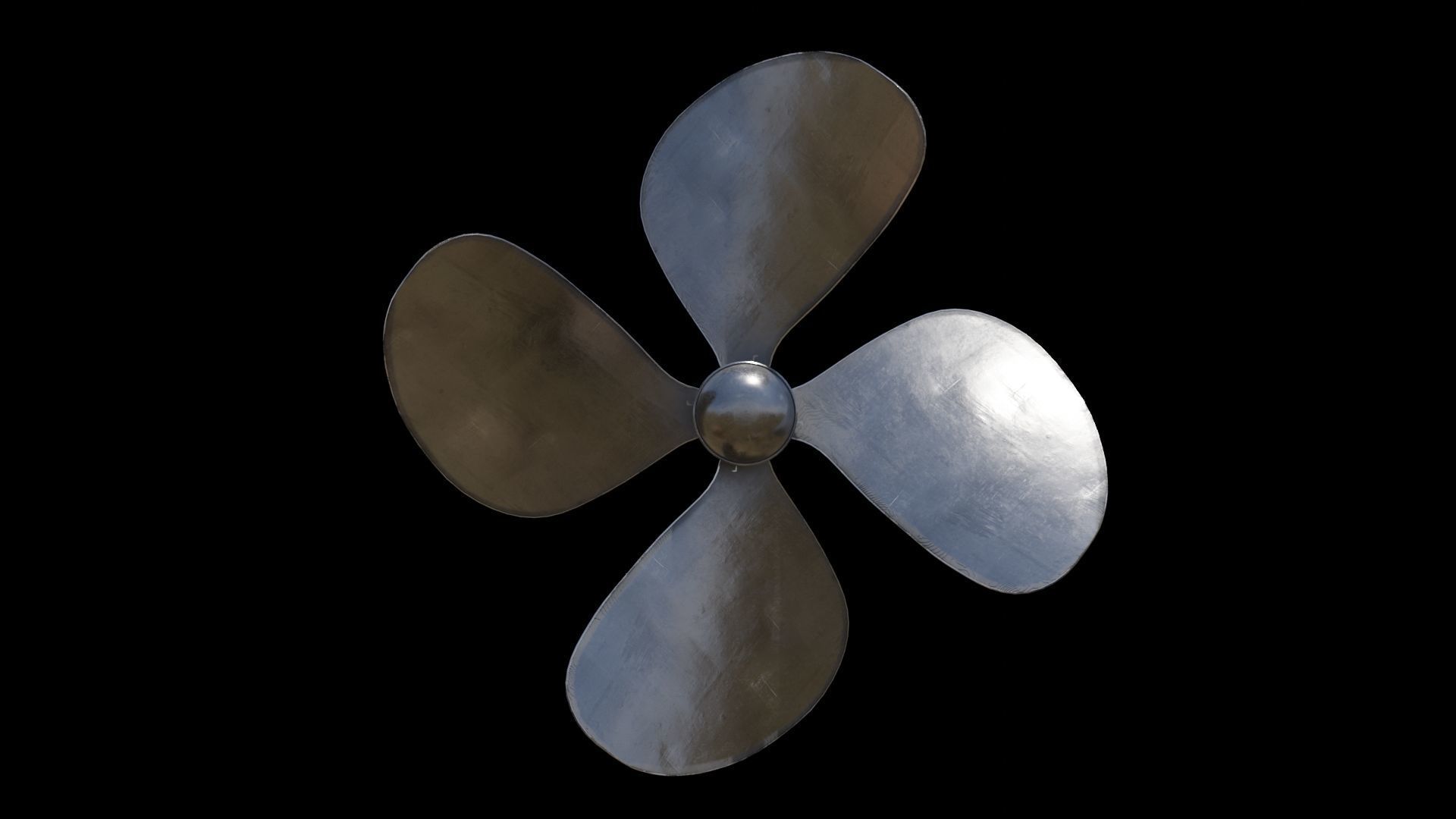 ship fan 3D model Low-poly 3D model_10