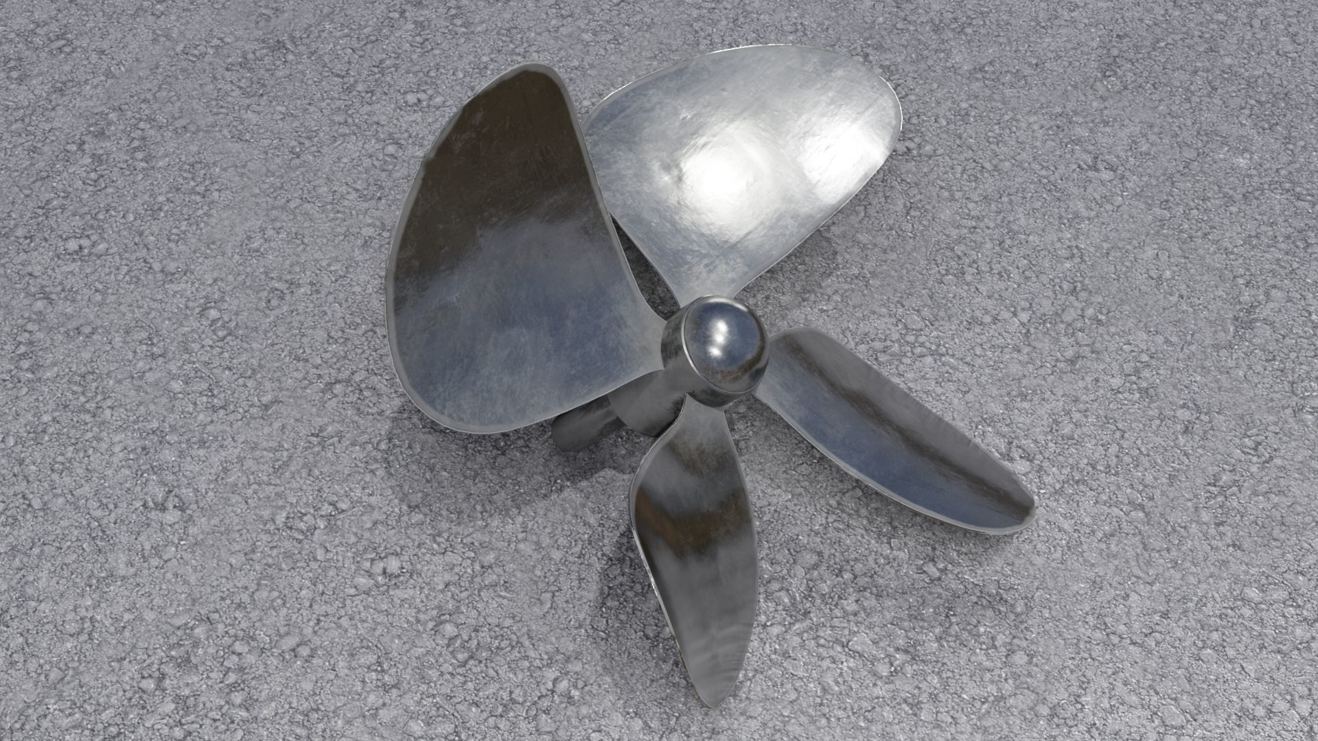 ship fan 3D model Low-poly 3D model_16