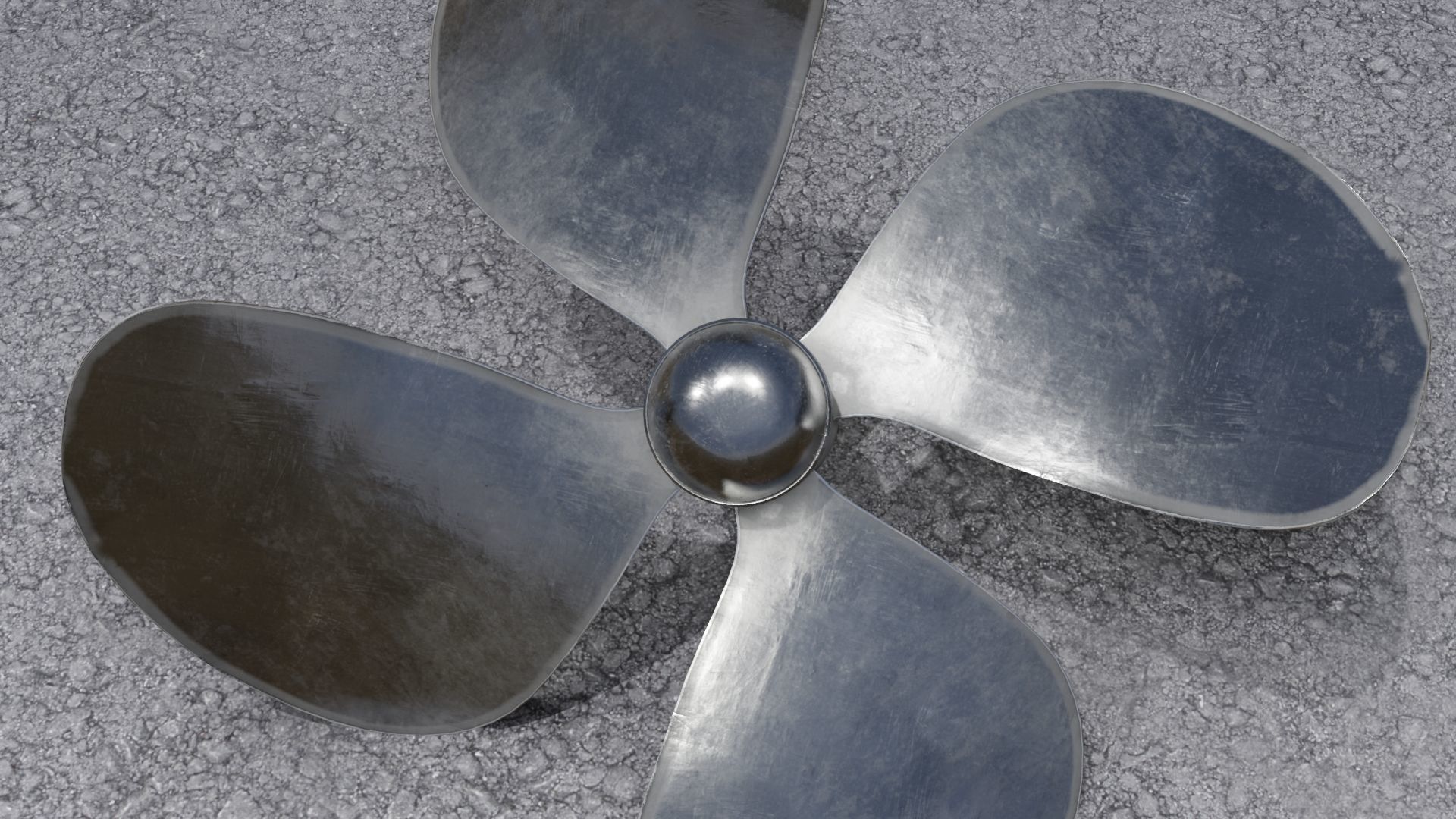 ship fan 3D model Low-poly 3D model_6