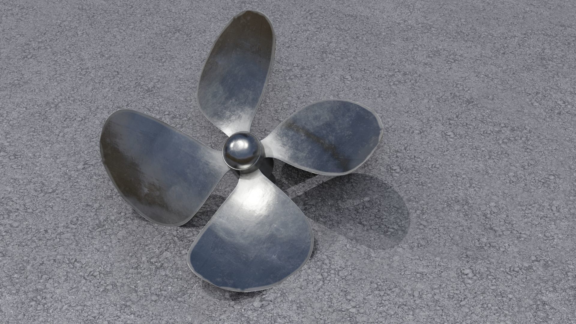 ship fan 3D model Low-poly 3D model_5