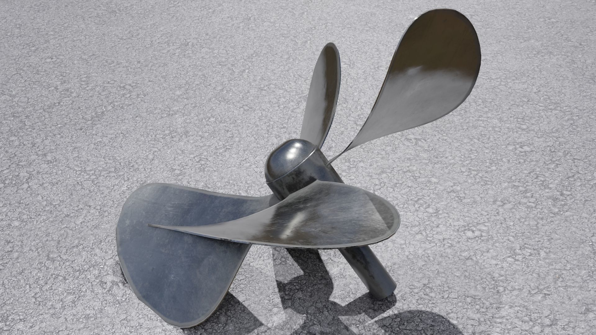 ship fan 3D model Low-poly 3D model_4