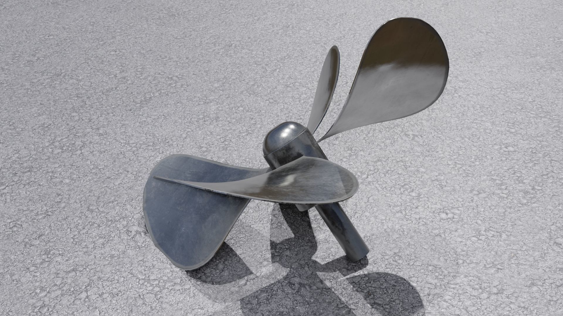 ship fan 3D model Low-poly 3D model_9