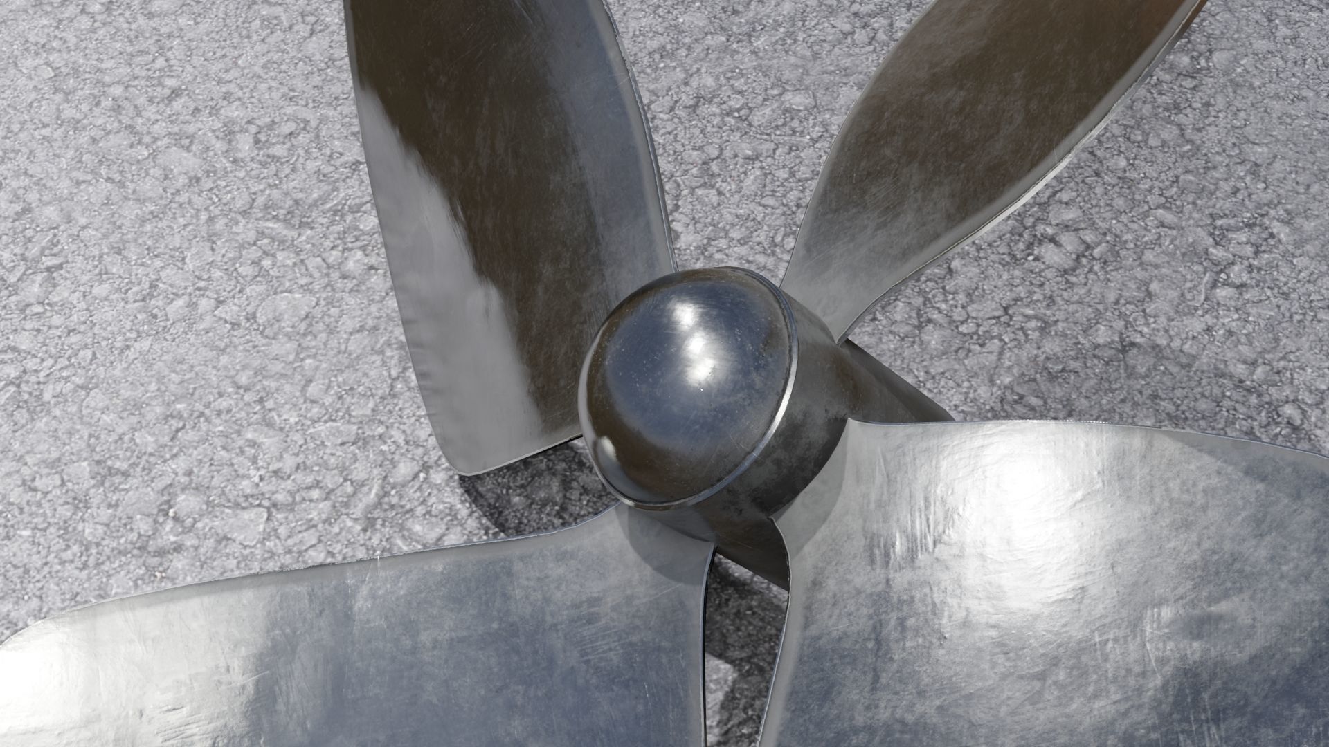 ship fan 3D model Low-poly 3D model_14