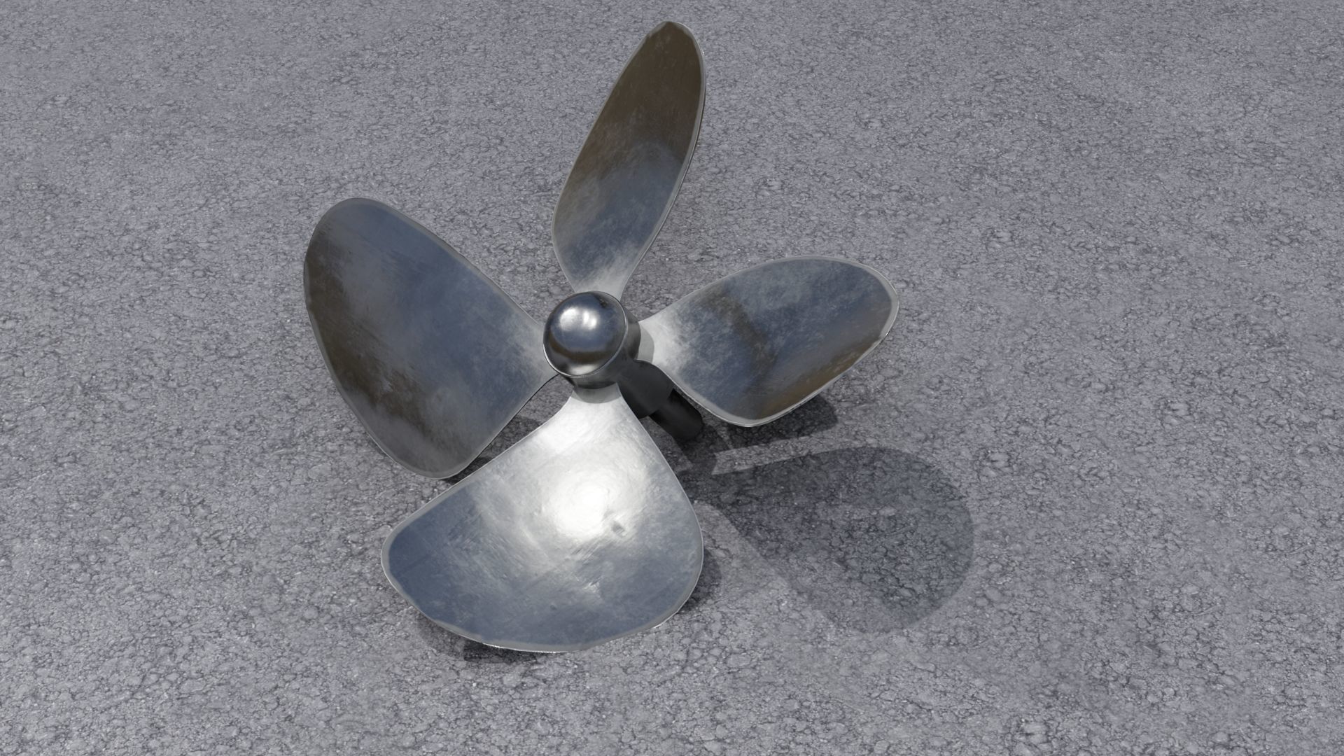 ship fan 3D model Low-poly 3D model_3