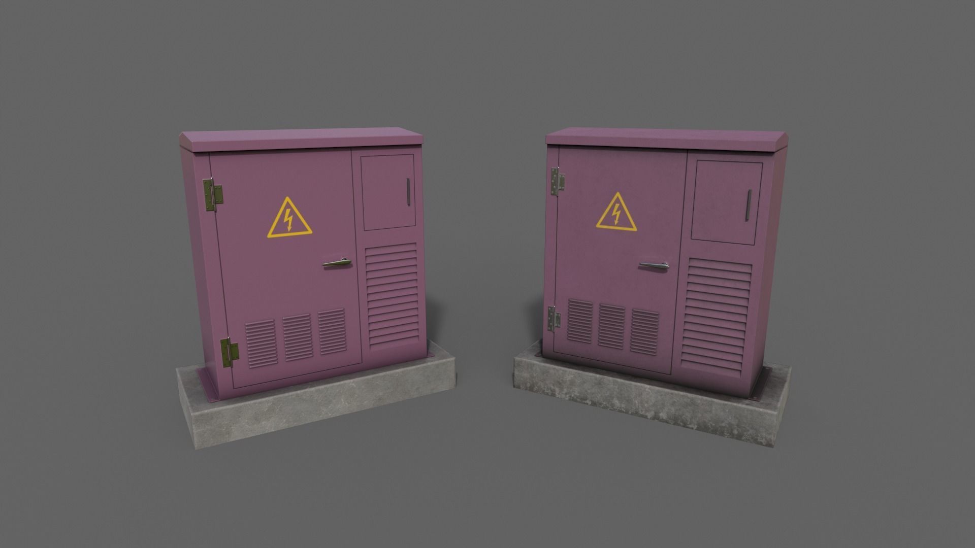 PBR Electric Box V1-Clean-Rusty Low-poly 3D model_7