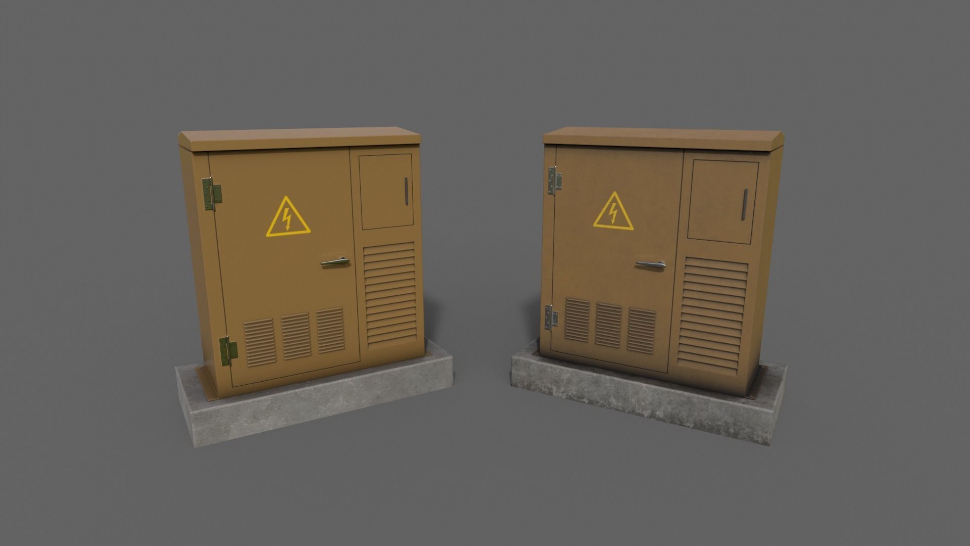 PBR Electric Box V1-Clean-Rusty Low-poly 3D model_4
