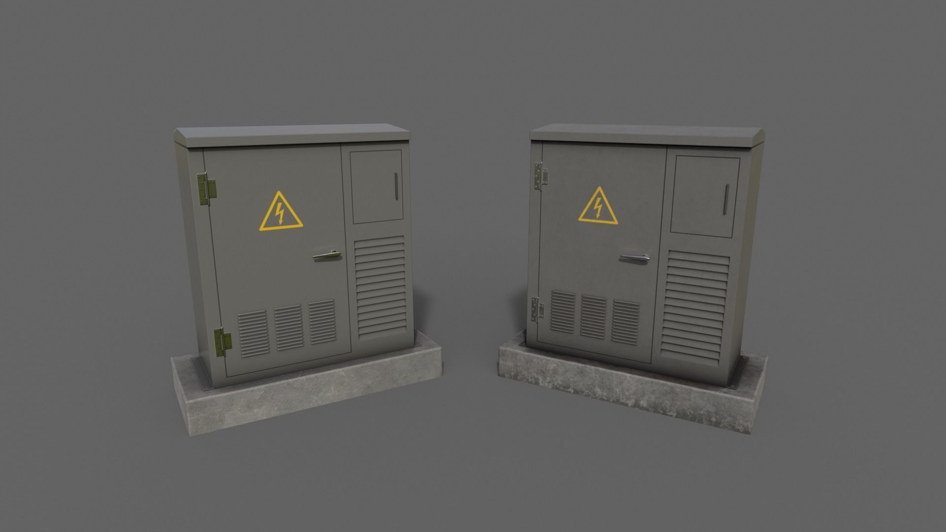 PBR Electric Box V1-Clean-Rusty Low-poly 3D model_6