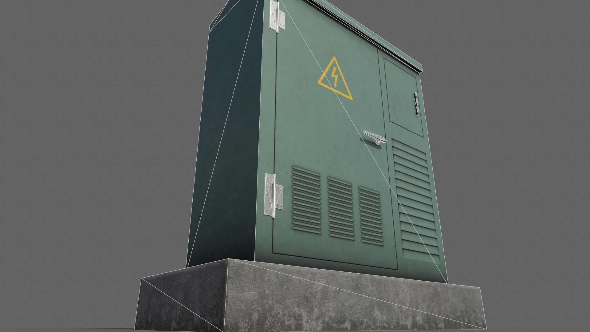 PBR Electric Box V1-Clean-Rusty Low-poly 3D model_26