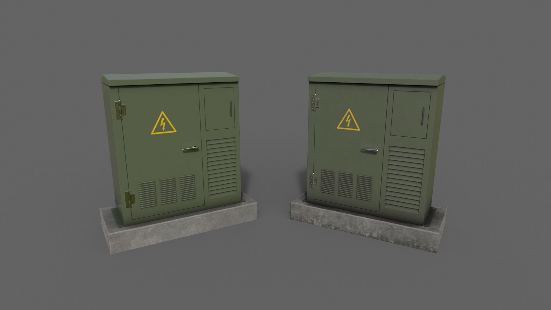 PBR Electric Box V1-Clean-Rusty Low-poly 3D model_2