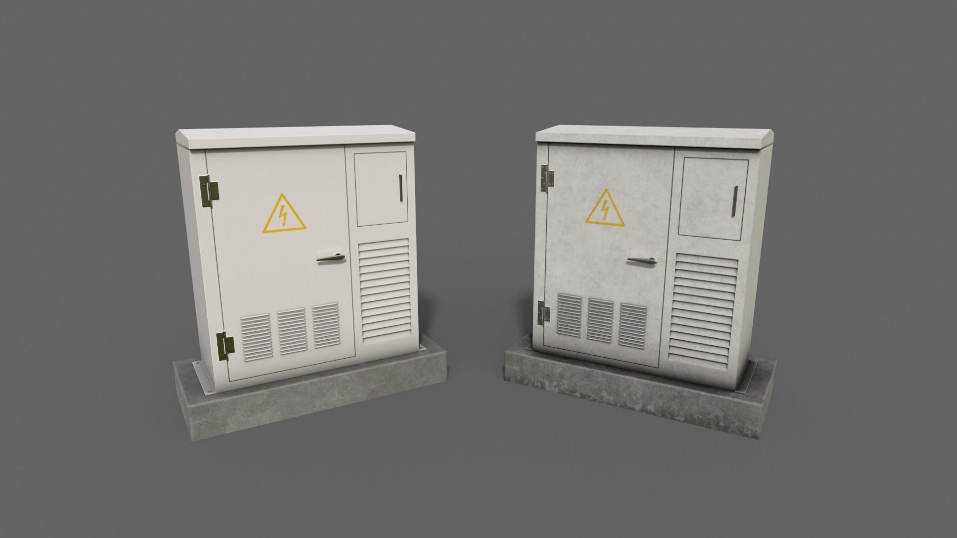 PBR Electric Box V1-Clean-Rusty Low-poly 3D model_11