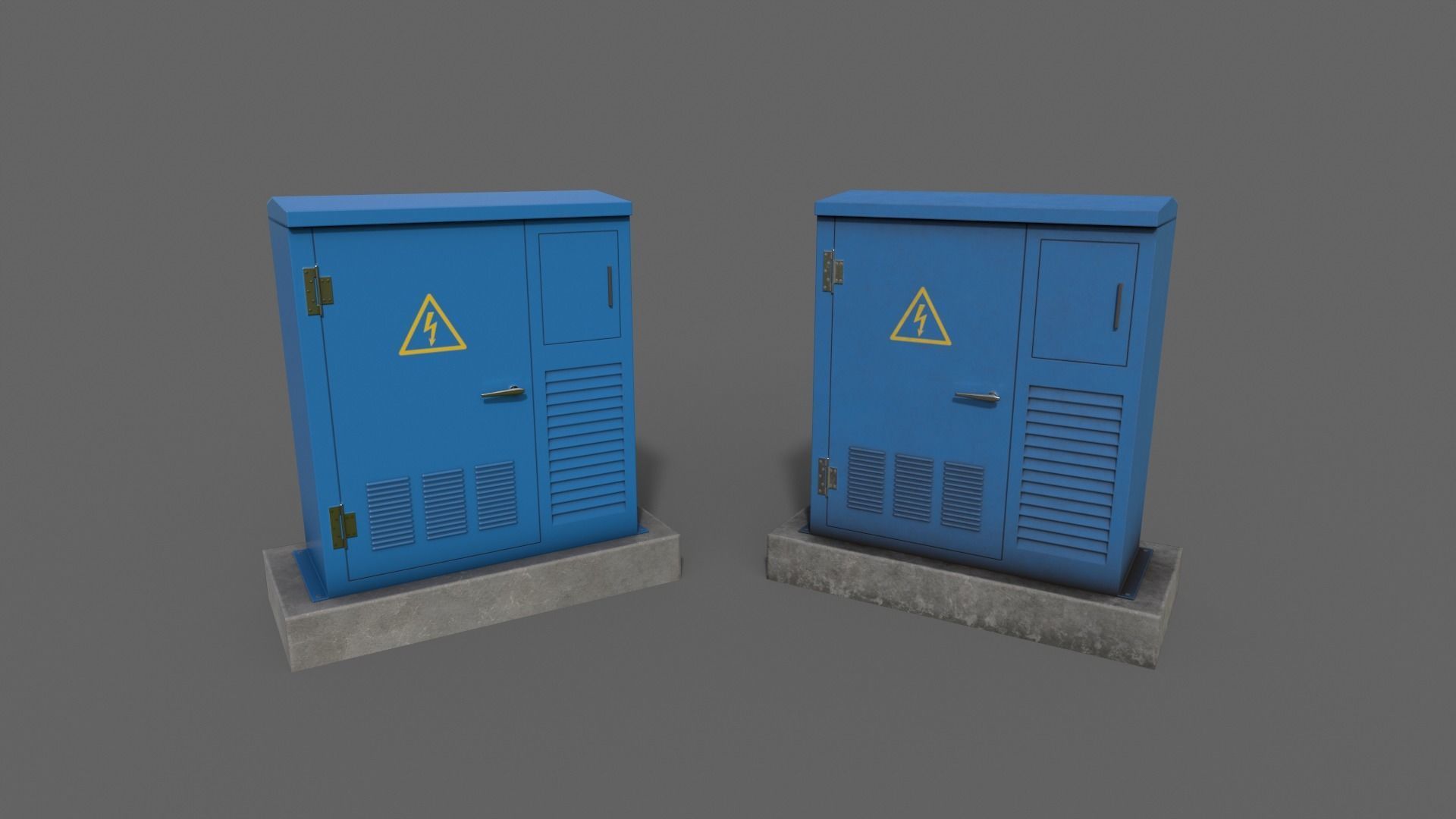 PBR Electric Box V1-Clean-Rusty Low-poly 3D model_9