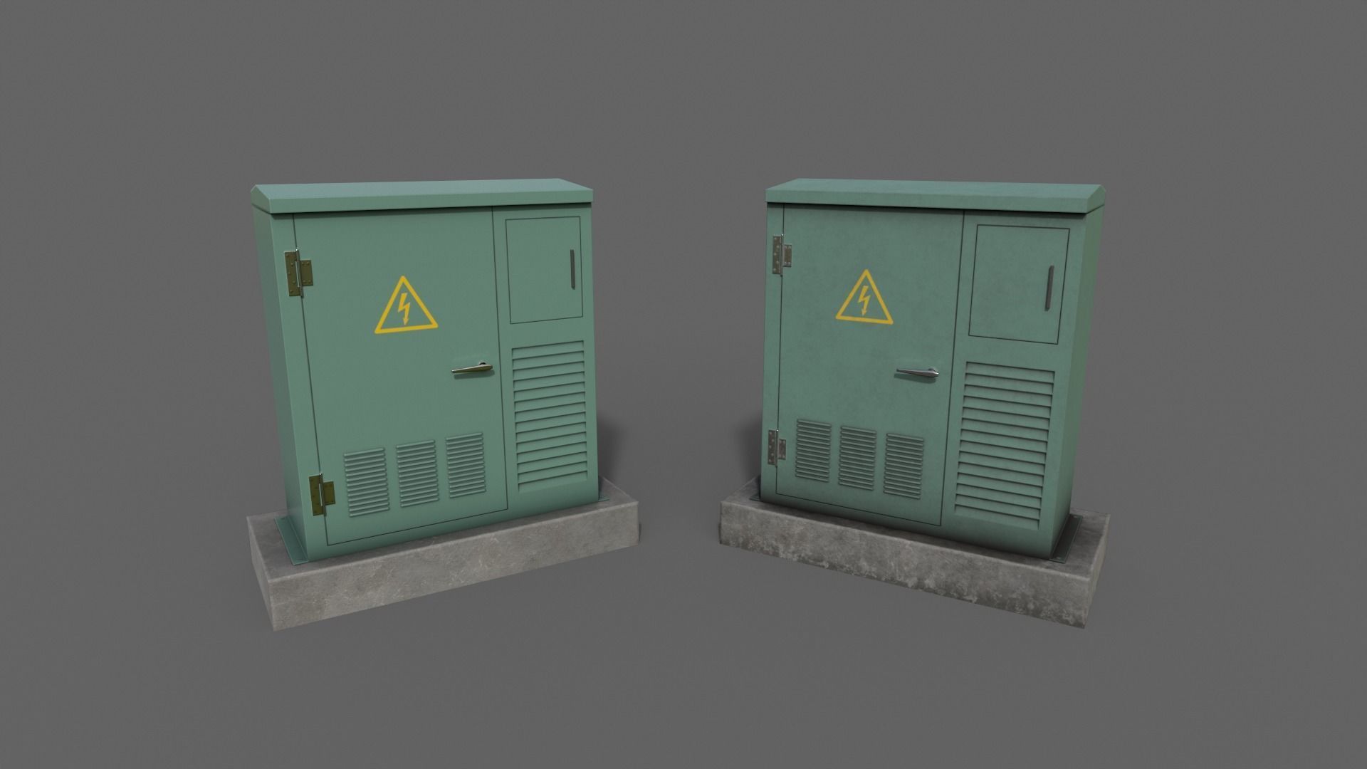 PBR Electric Box V1-Clean-Rusty Low-poly 3D model_5