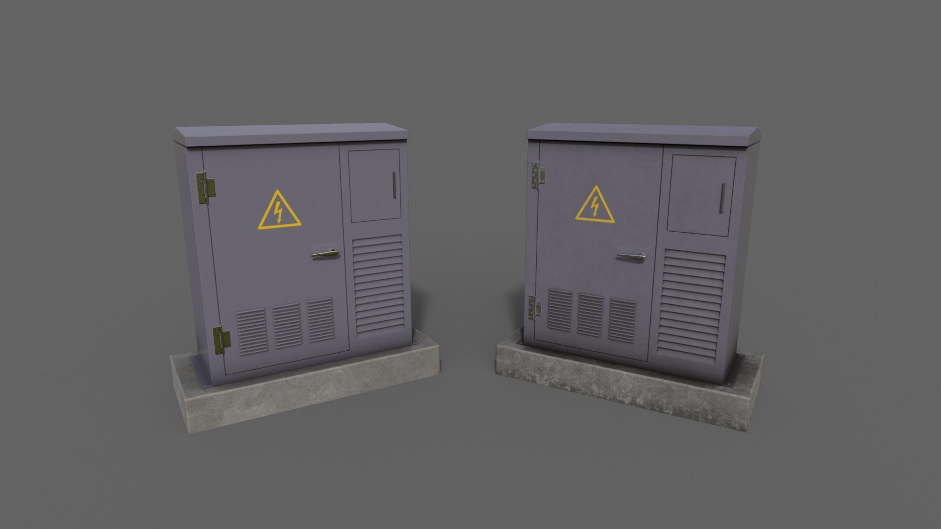 PBR Electric Box V1-Clean-Rusty Low-poly 3D model_8