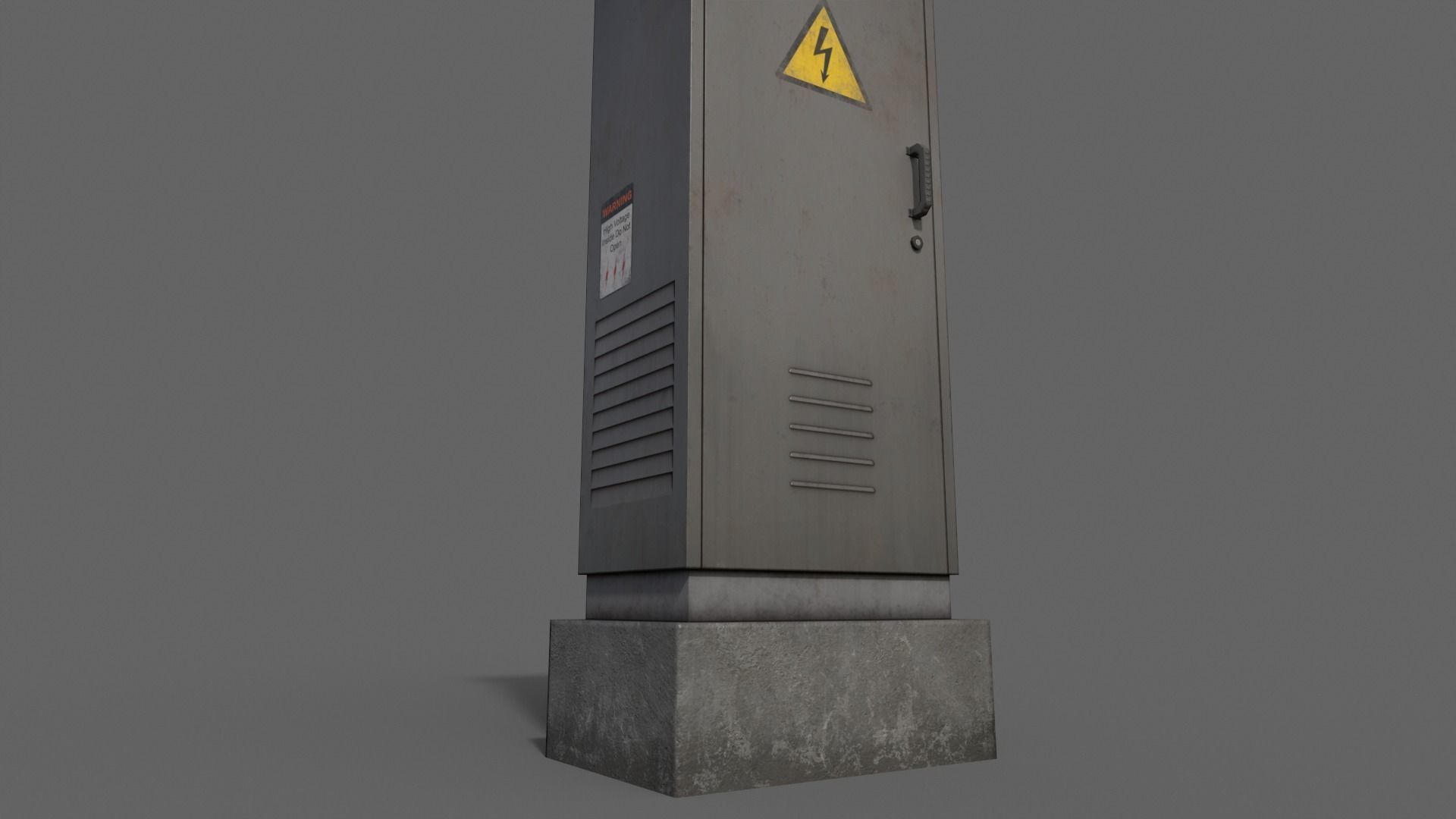 PBR Electric Box V2-Clean-Rusty Low-poly 3D model_21