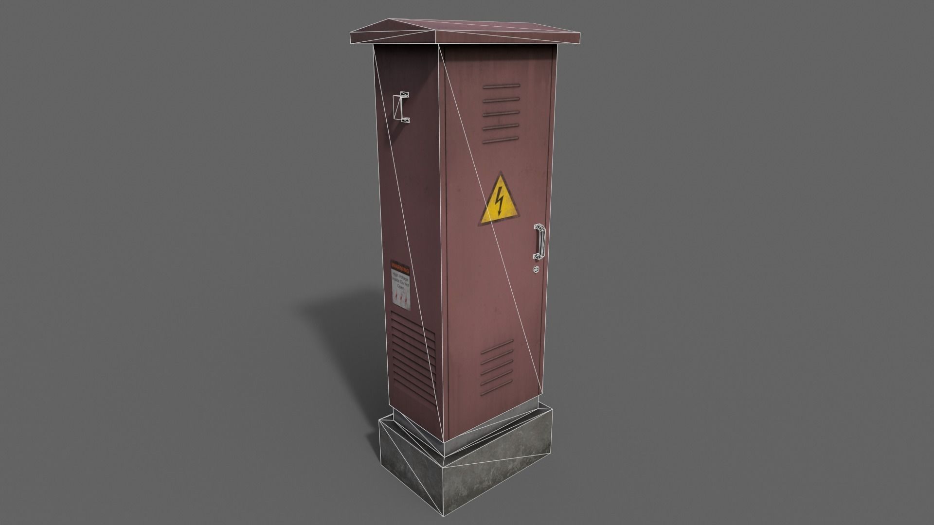 PBR Electric Box V2-Clean-Rusty Low-poly 3D model_26