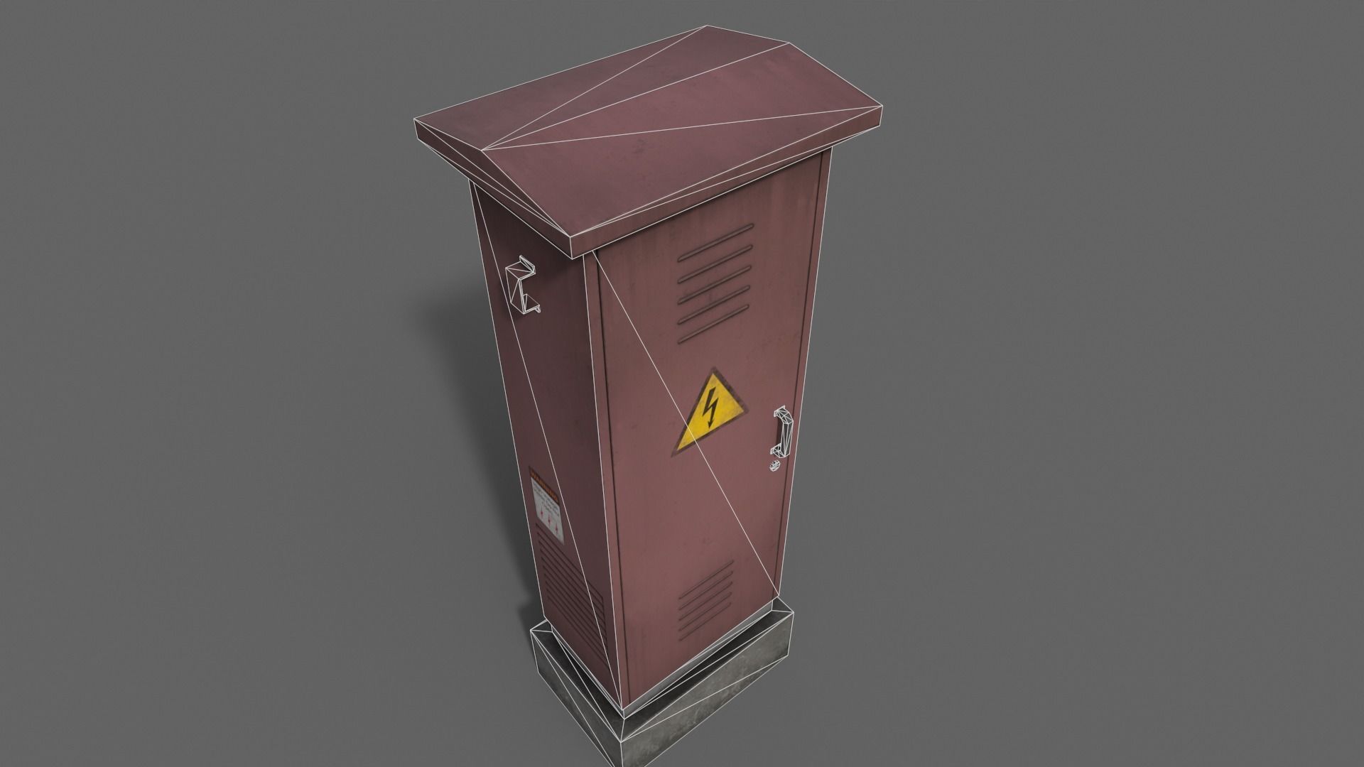 PBR Electric Box V2-Clean-Rusty Low-poly 3D model_27