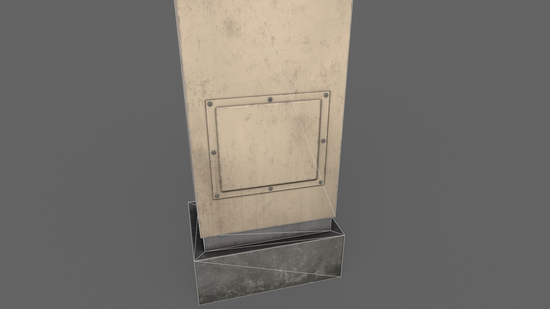 PBR Electric Box V2-Clean-Rusty Low-poly 3D model_32