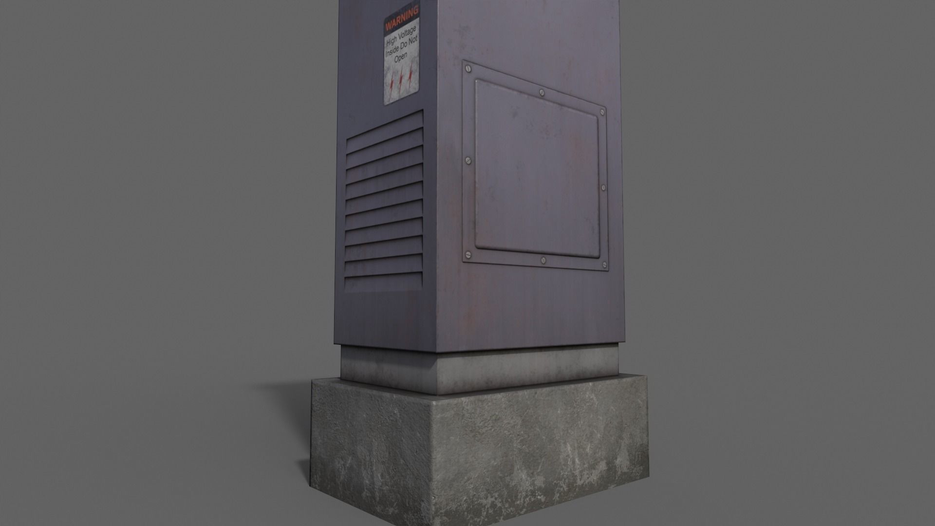 PBR Electric Box V2-Clean-Rusty Low-poly 3D model_24