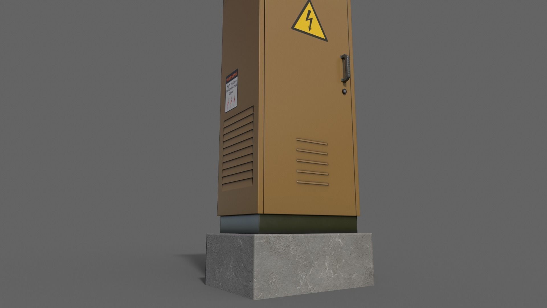 PBR Electric Box V2-Clean-Rusty Low-poly 3D model_14