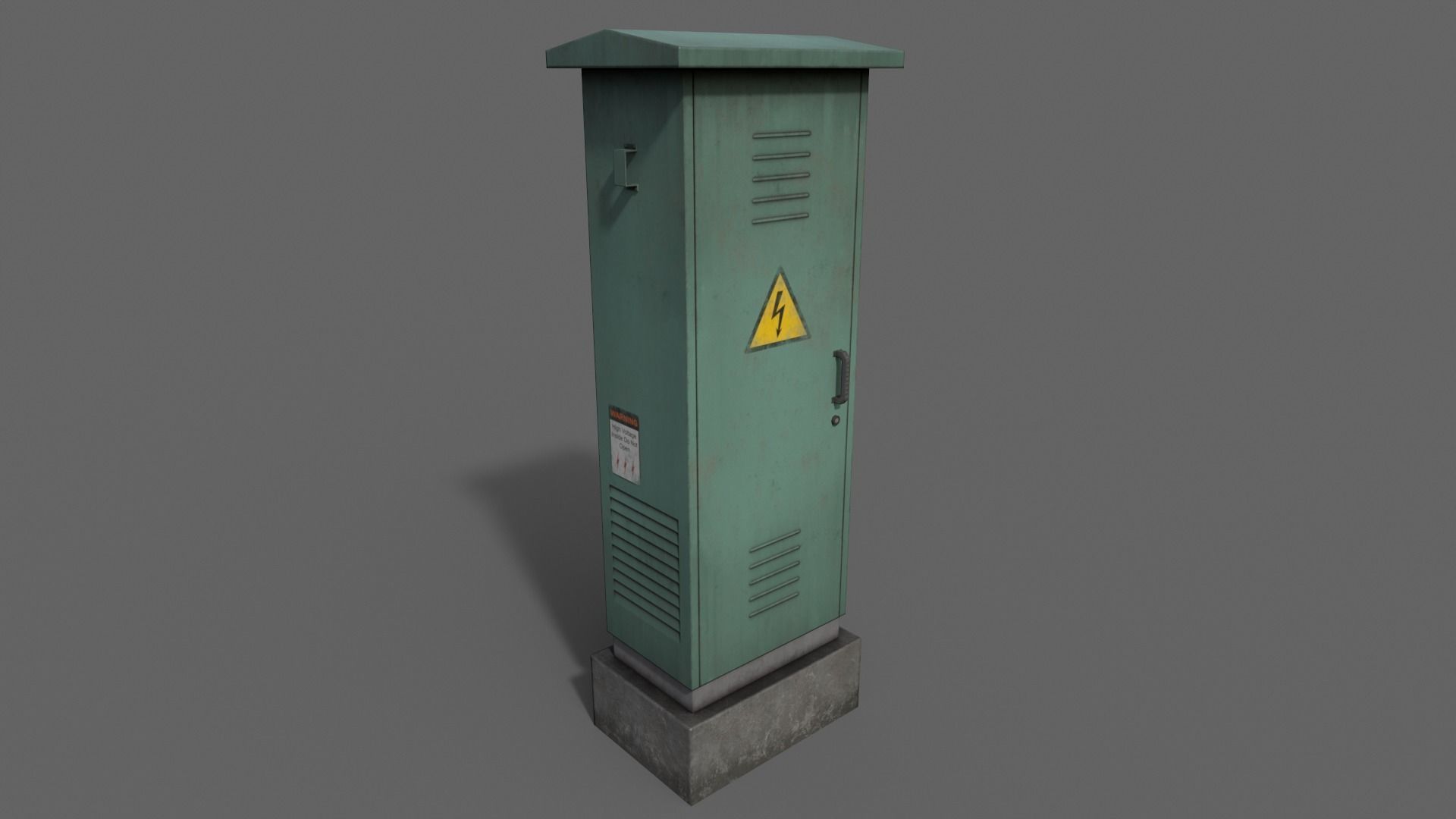 PBR Electric Box V2-Clean-Rusty Low-poly 3D model_19