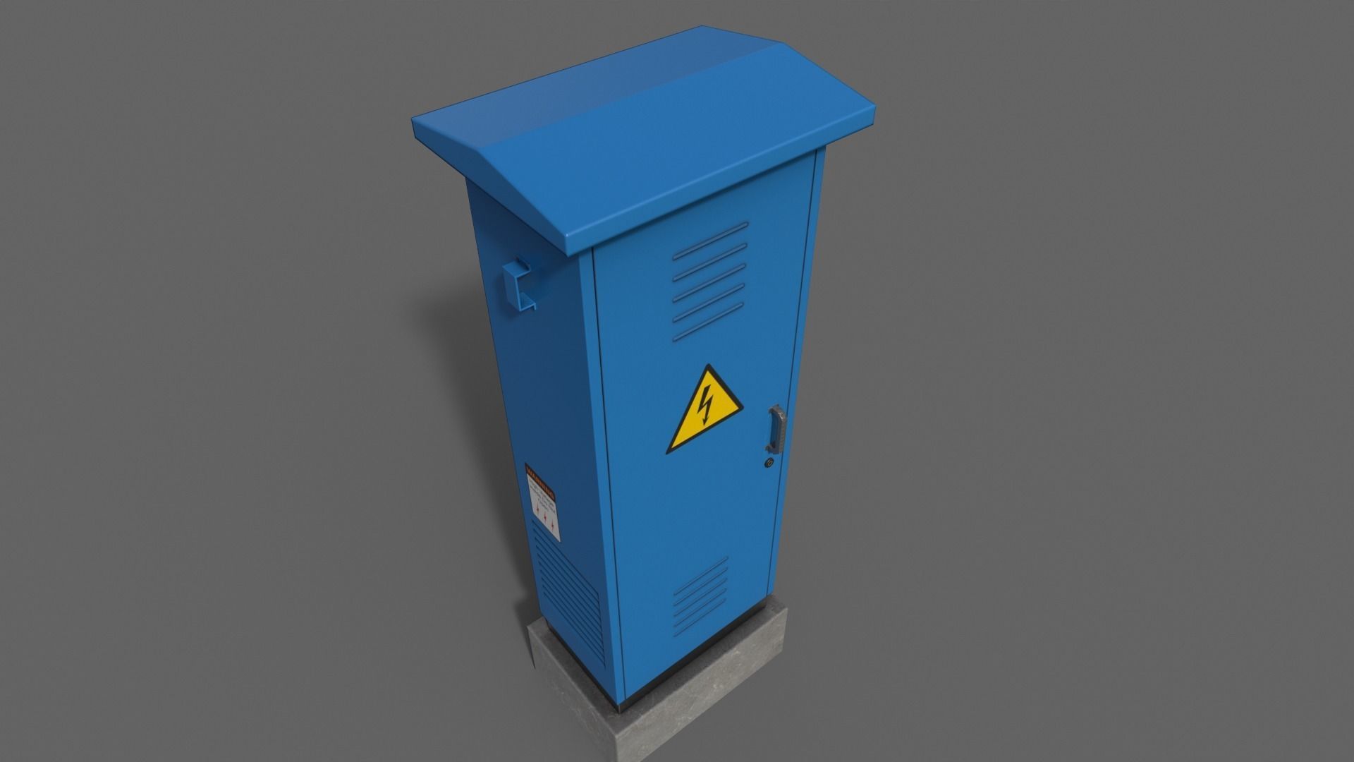 PBR Electric Box V2-Clean-Rusty Low-poly 3D model_13