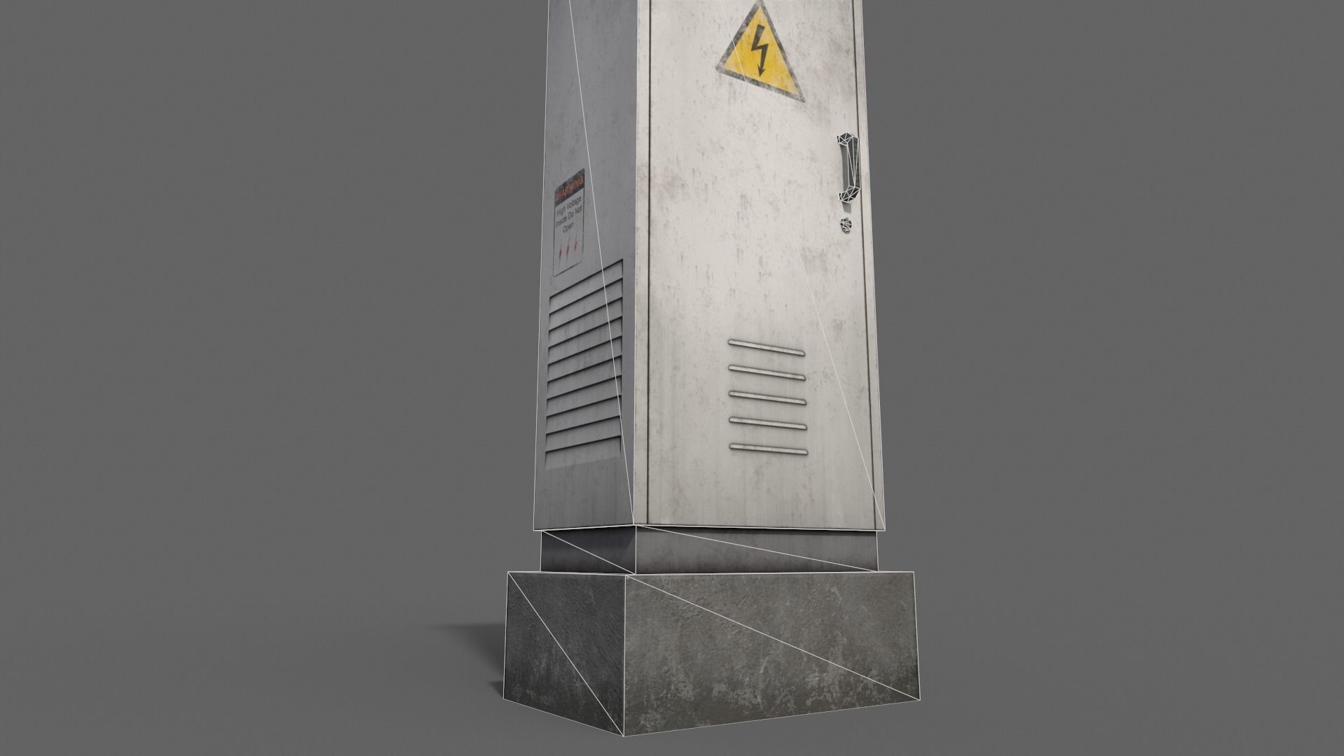 PBR Electric Box V2-Clean-Rusty Low-poly 3D model_28