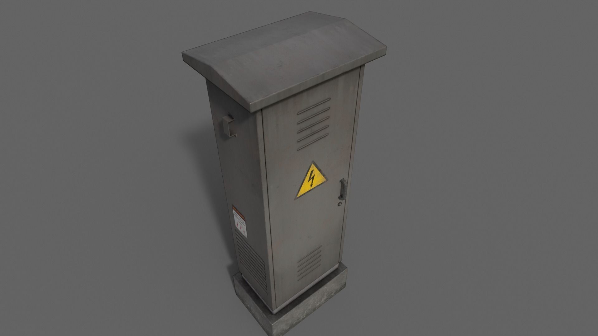 PBR Electric Box V2-Clean-Rusty Low-poly 3D model_20