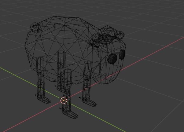 Low-poly Sheep in polygonal shape Free low-poly 3D model_5