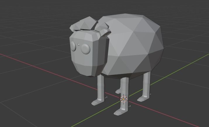 Low-poly Sheep in polygonal shape Free low-poly 3D model_4