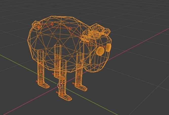Low-poly Sheep in polygonal shape Free low-poly 3D model_6