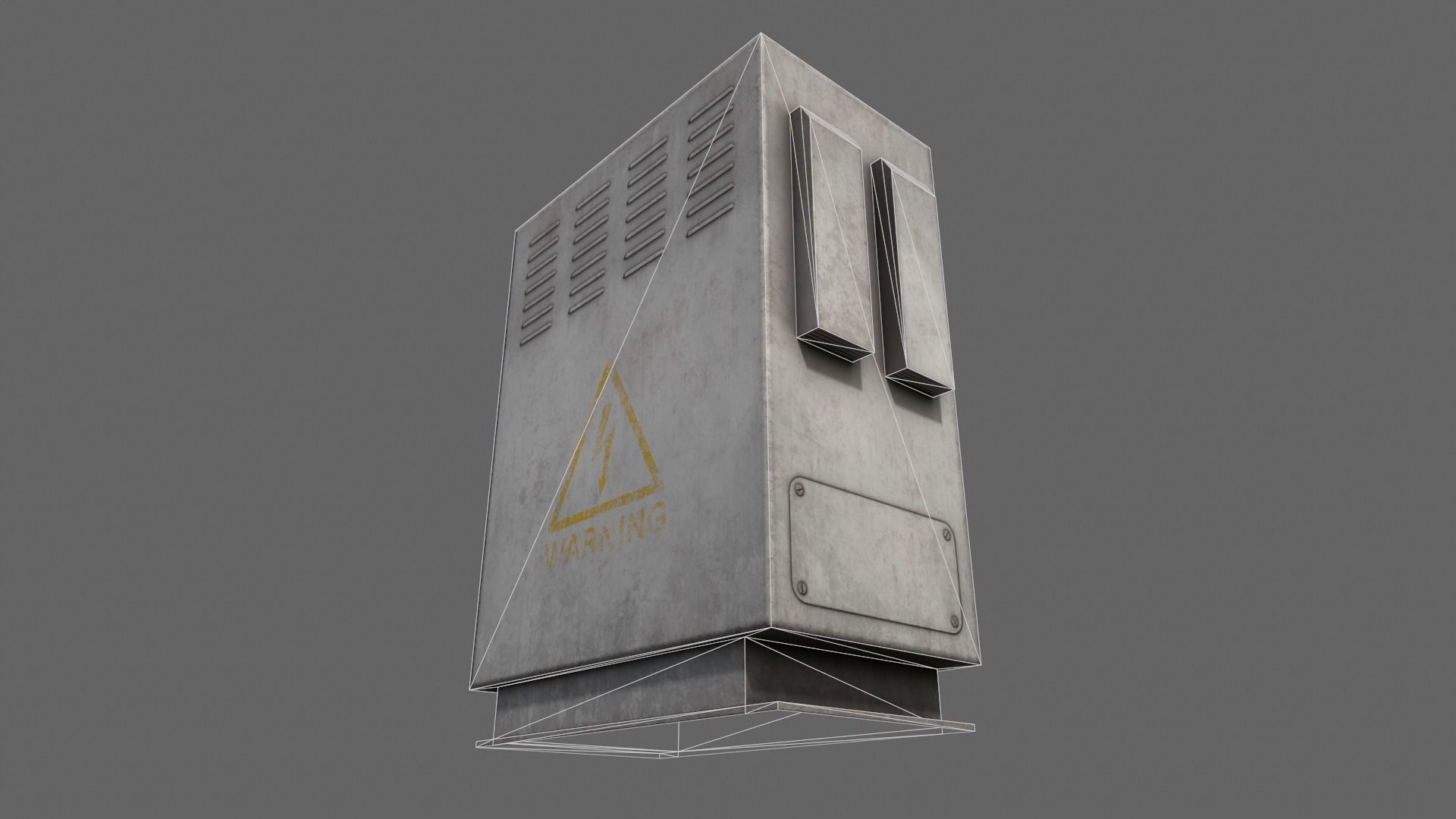 PBR Electric Box V3-Clean-Rusty Low-poly 3D model_28