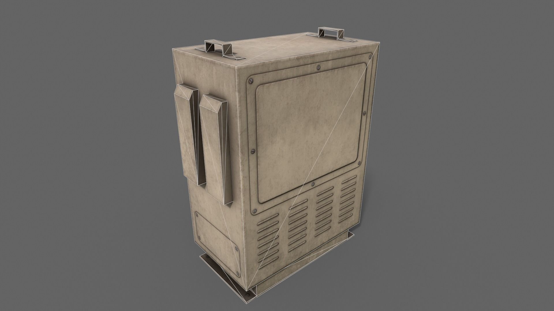 PBR Electric Box V3-Clean-Rusty Low-poly 3D model_30