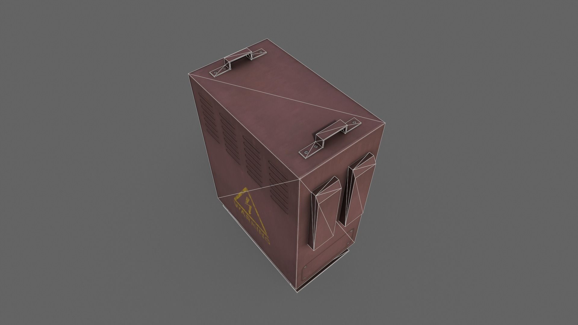 PBR Electric Box V3-Clean-Rusty Low-poly 3D model_27