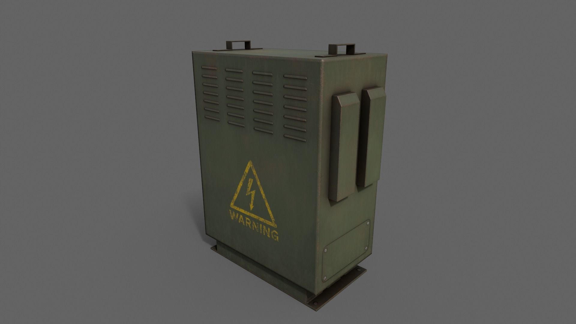PBR Electric Box V3-Clean-Rusty Low-poly 3D model_19