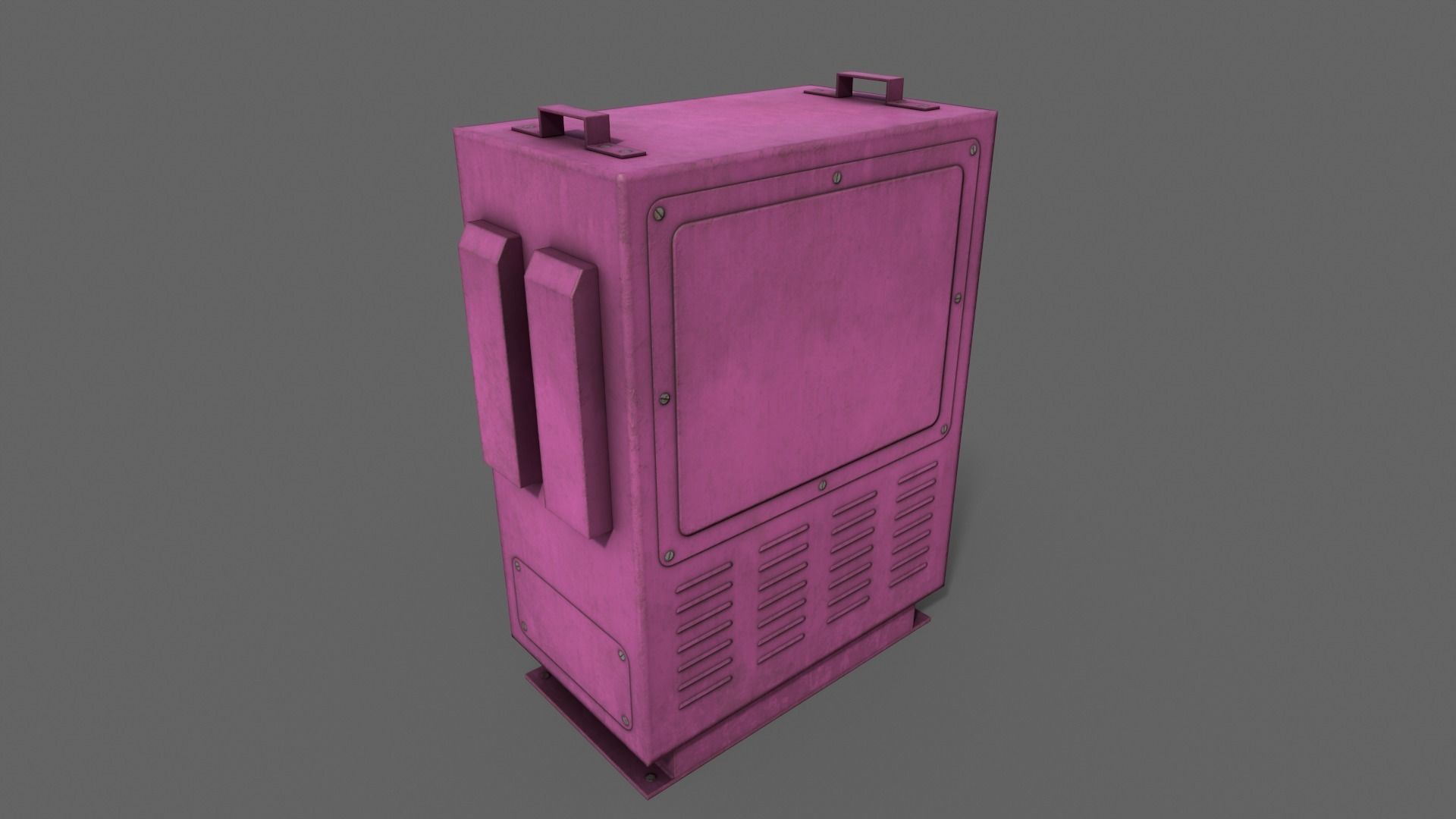 PBR Electric Box V3-Clean-Rusty Low-poly 3D model_23