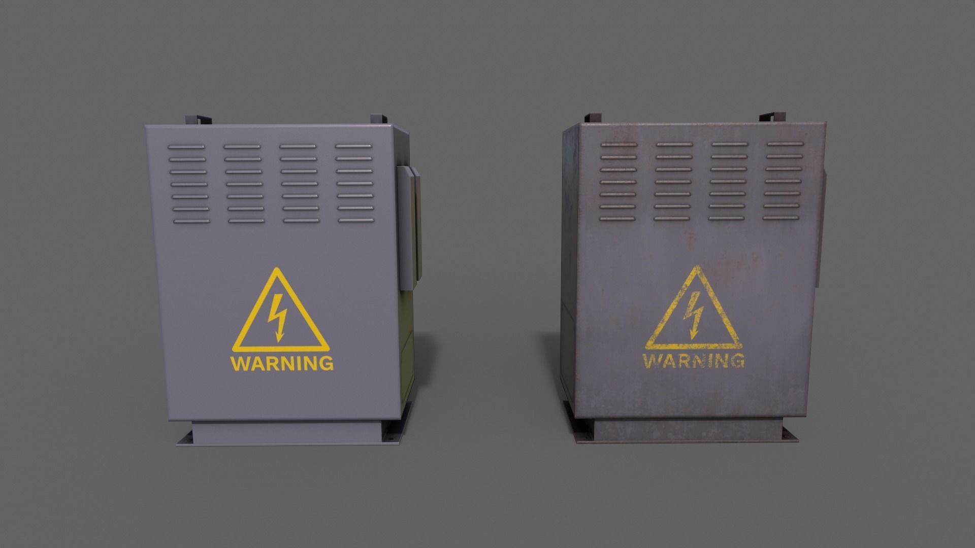 PBR Electric Box V3-Clean-Rusty Low-poly 3D model_8