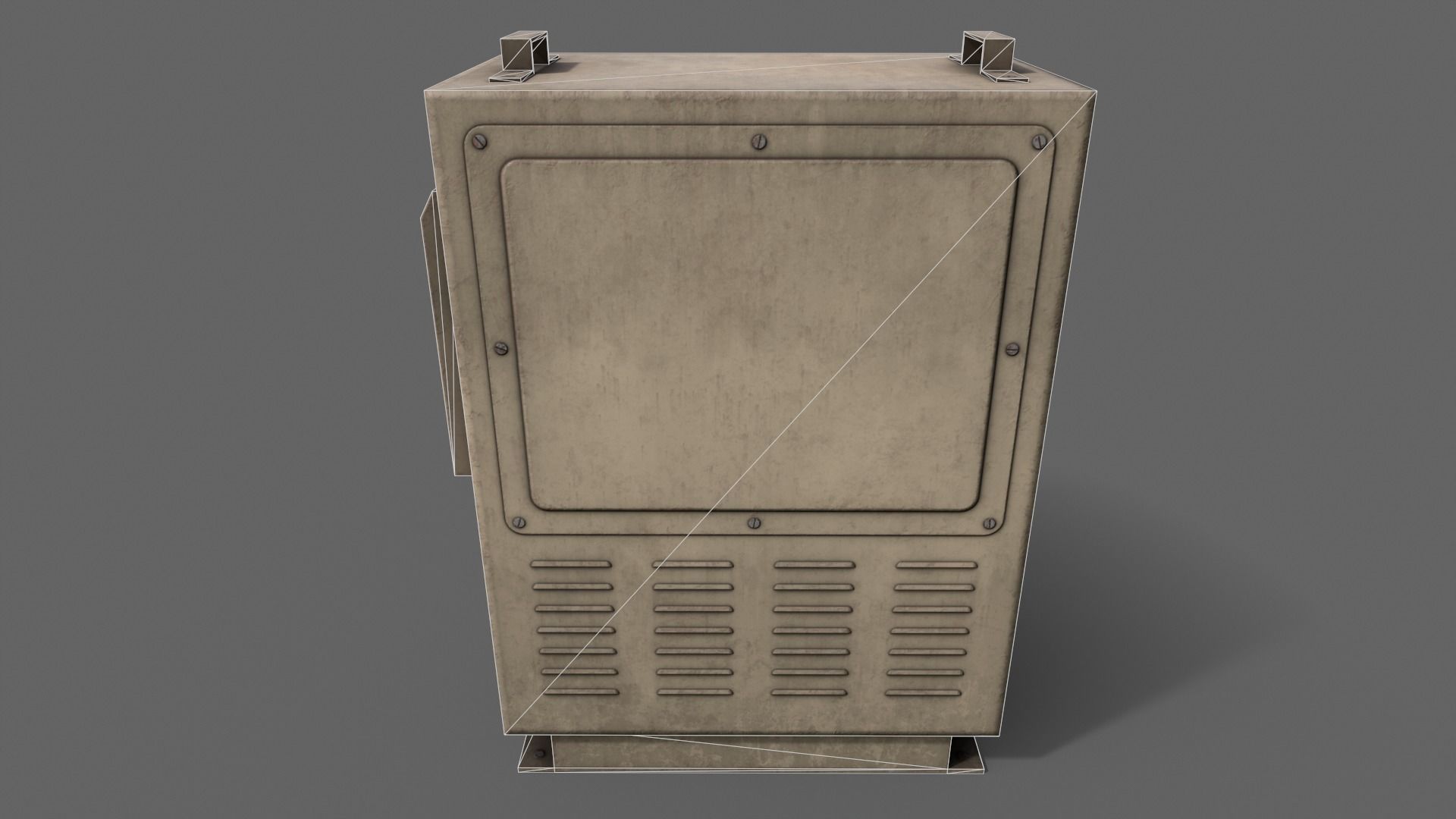 PBR Electric Box V3-Clean-Rusty Low-poly 3D model_31