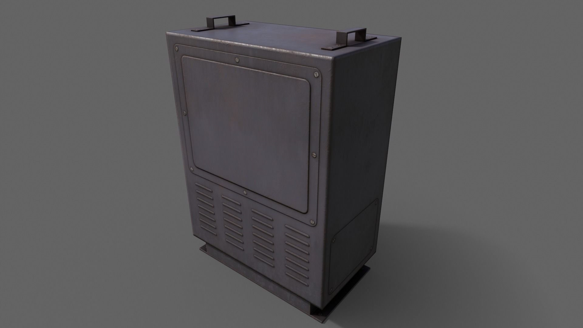 PBR Electric Box V3-Clean-Rusty Low-poly 3D model_25