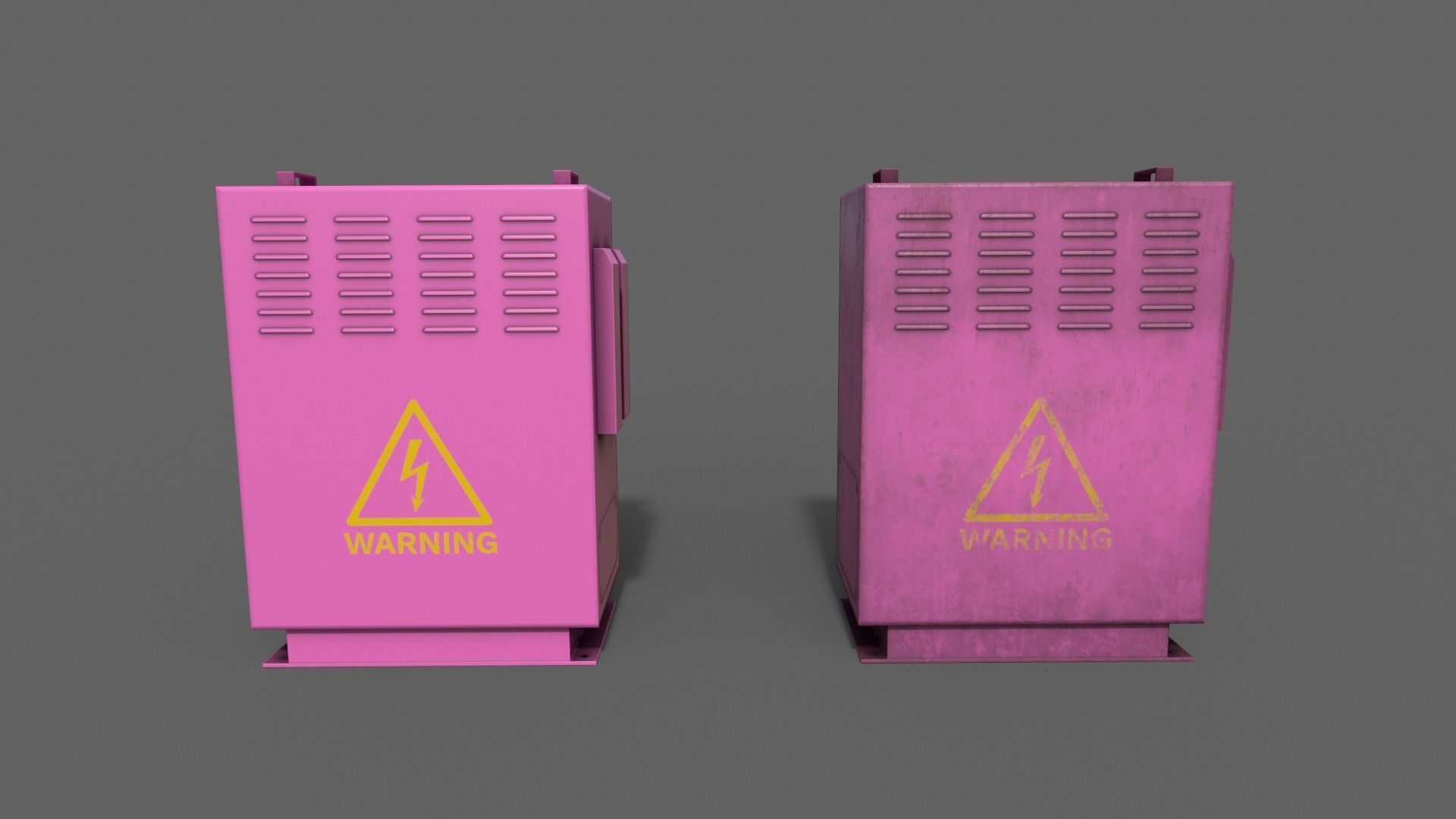 PBR Electric Box V3-Clean-Rusty Low-poly 3D model_7