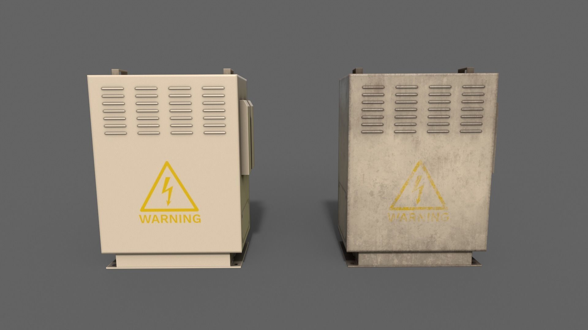 PBR Electric Box V3-Clean-Rusty Low-poly 3D model_11
