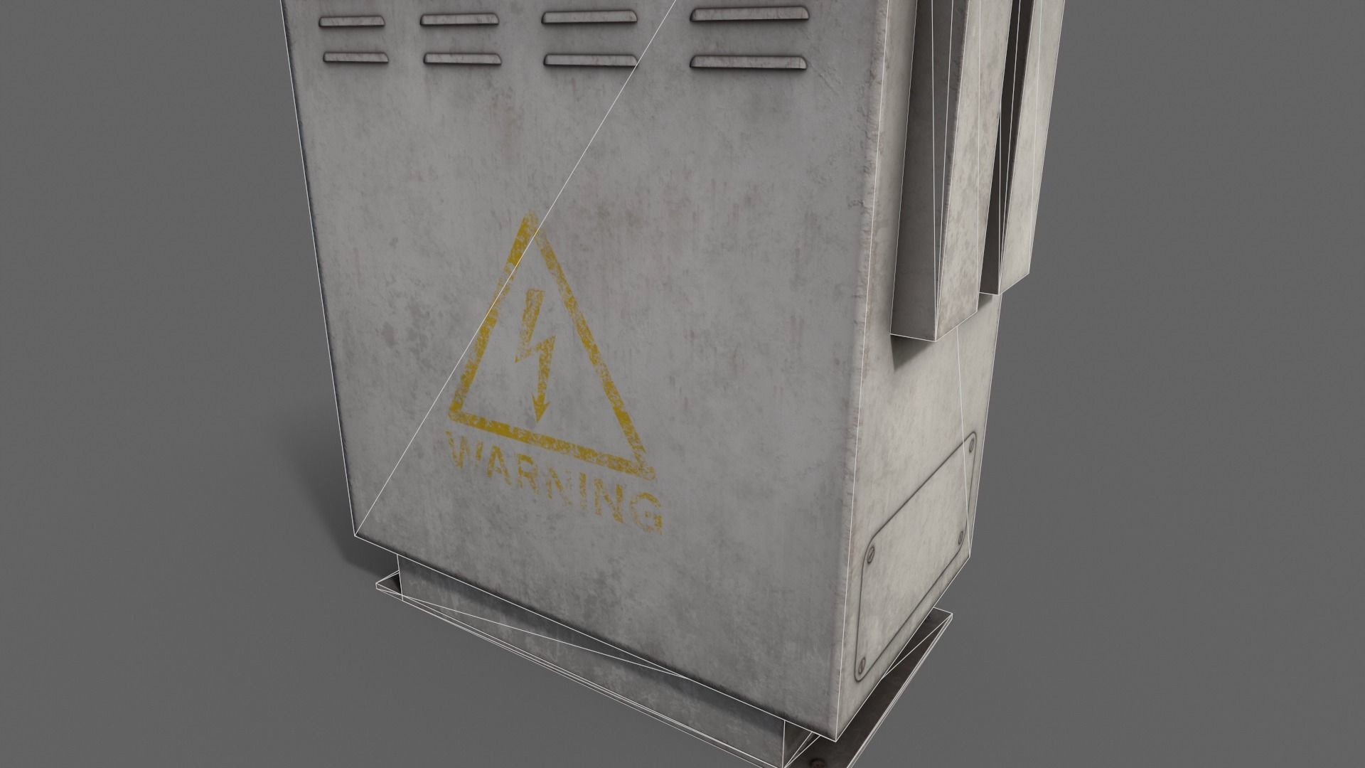 PBR Electric Box V3-Clean-Rusty Low-poly 3D model_29