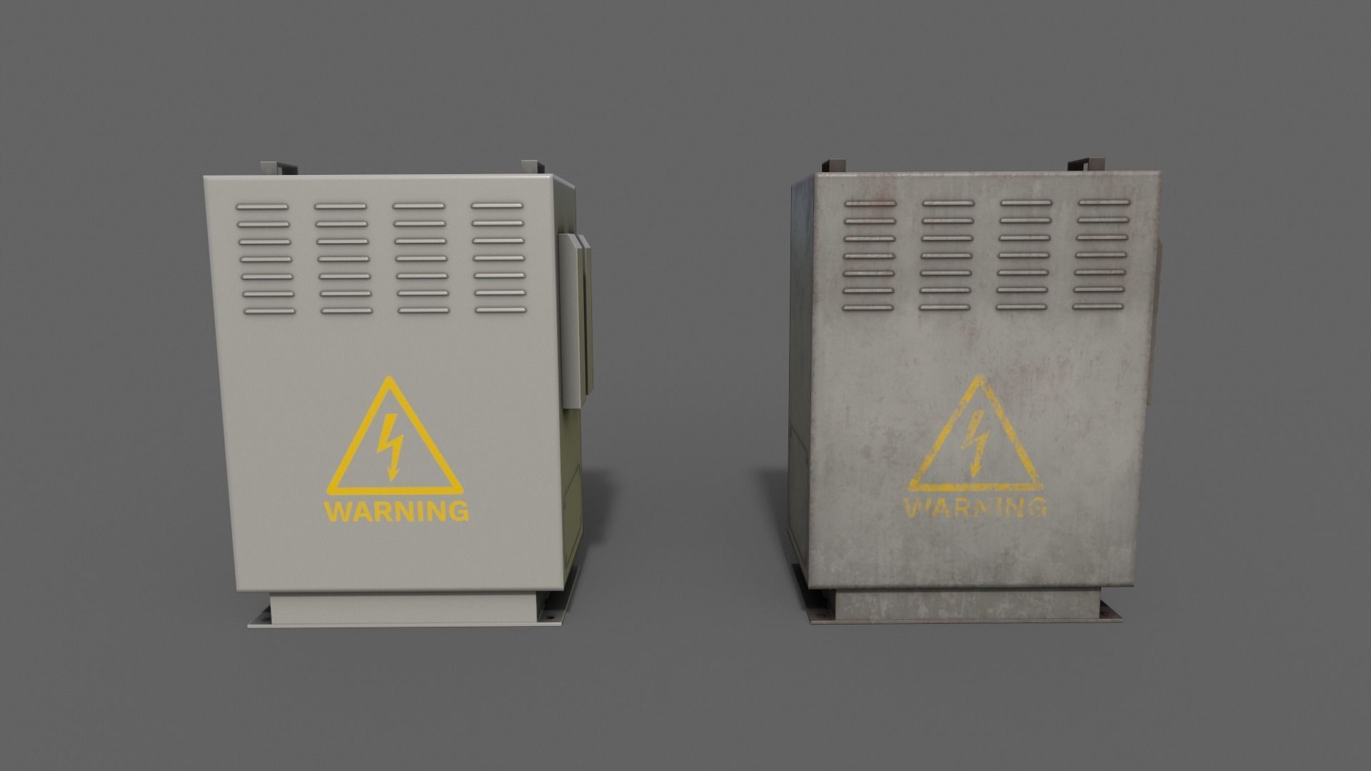 PBR Electric Box V3-Clean-Rusty Low-poly 3D model_6