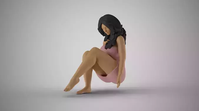 Girl in Geothermal Spa