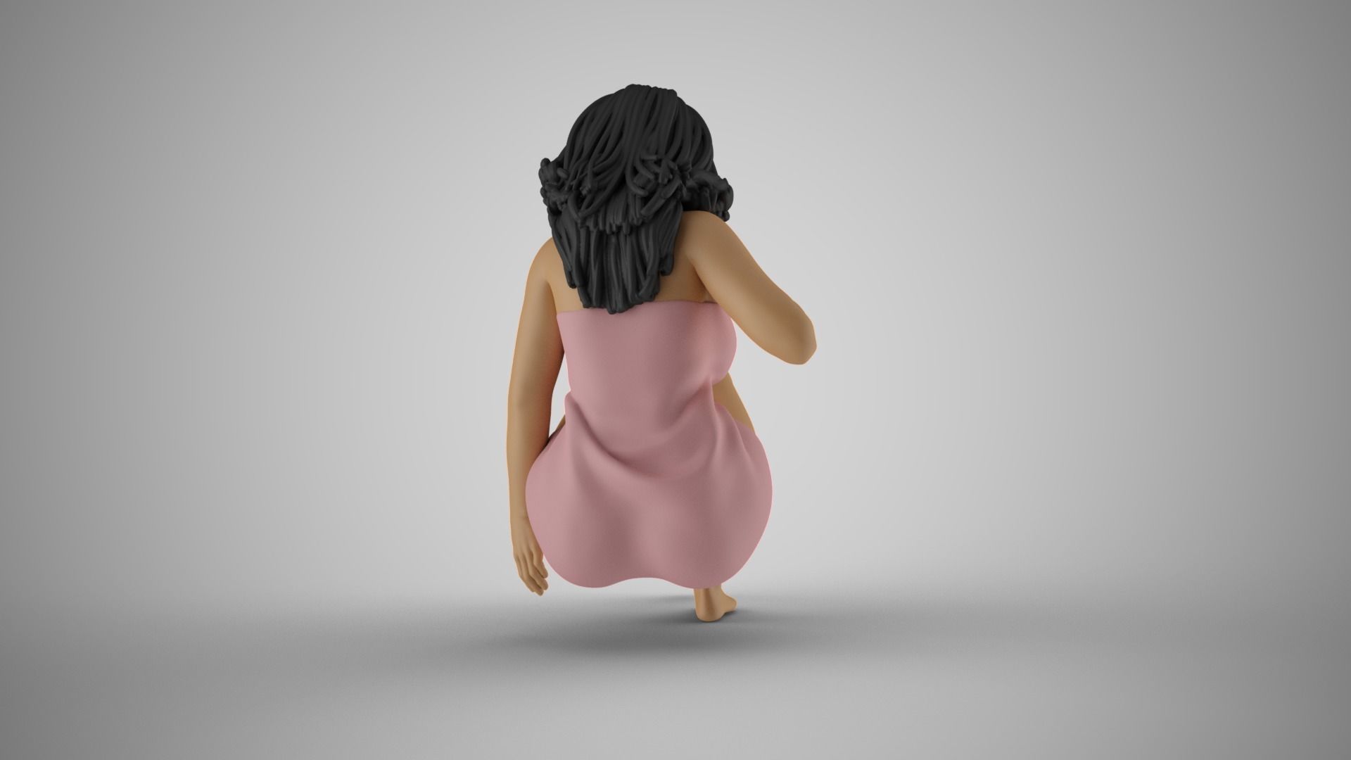 Girl in Geothermal Spa 3D print model_8