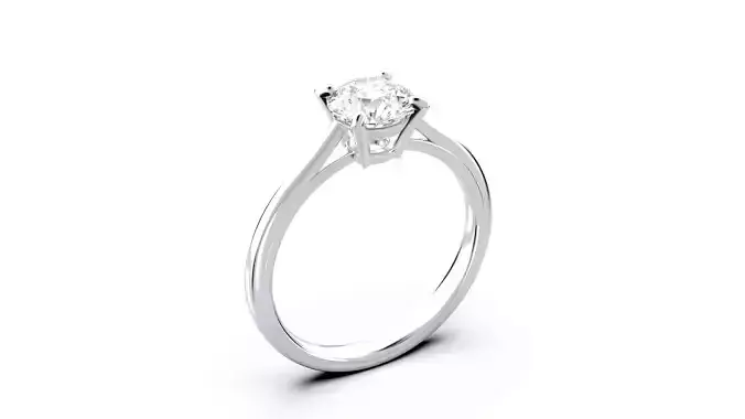 engagement ring one carat round diamond