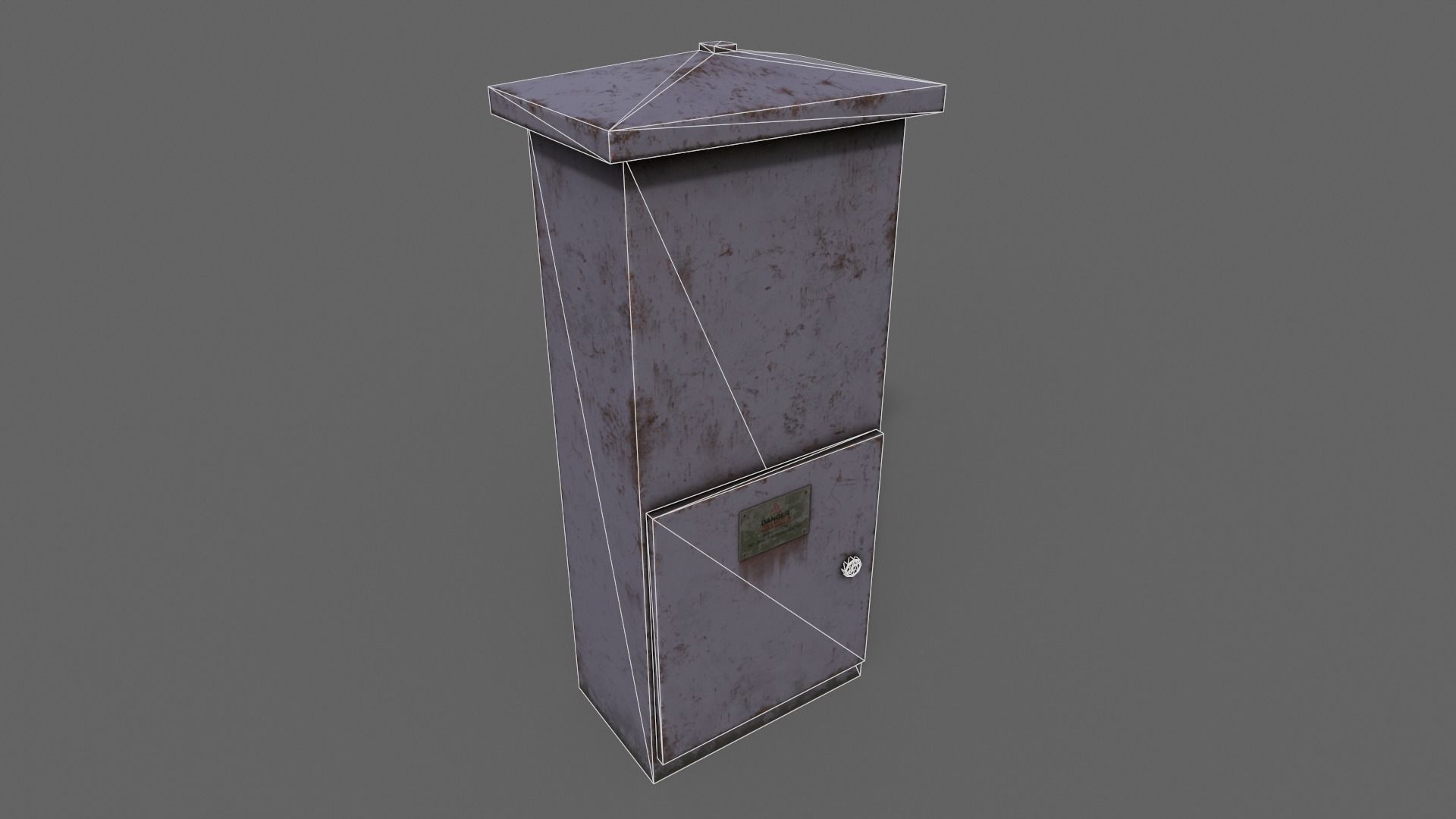PBR Electric Box V4-Clean-Rusty Low-poly 3D model_26