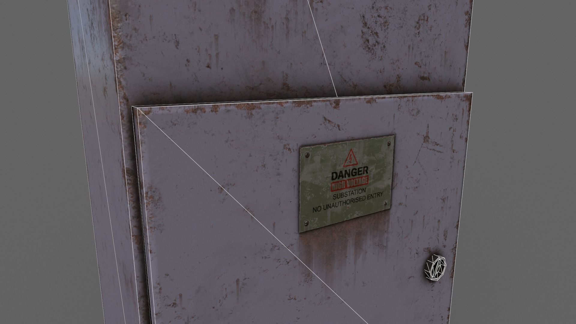 PBR Electric Box V4-Clean-Rusty Low-poly 3D model_27