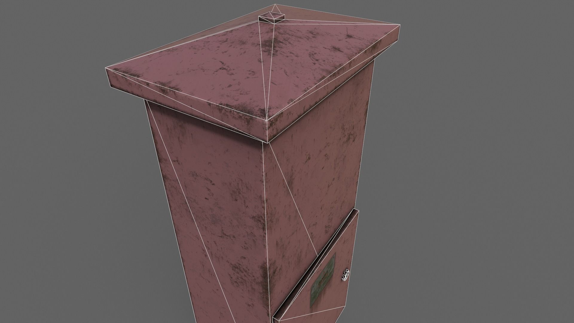 PBR Electric Box V4-Clean-Rusty Low-poly 3D model_28
