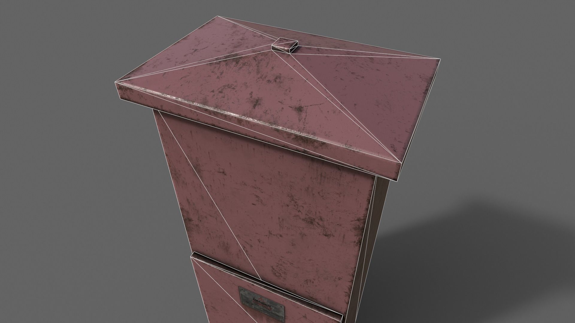 PBR Electric Box V4-Clean-Rusty Low-poly 3D model_29