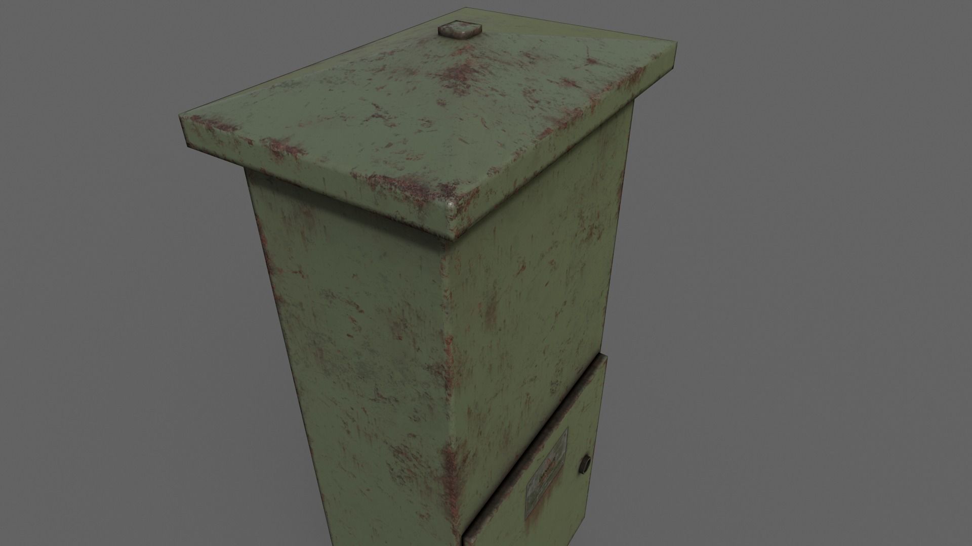 PBR Electric Box V4-Clean-Rusty Low-poly 3D model_21